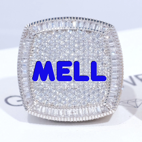 CUSTOM LETTER 3D ICED RING