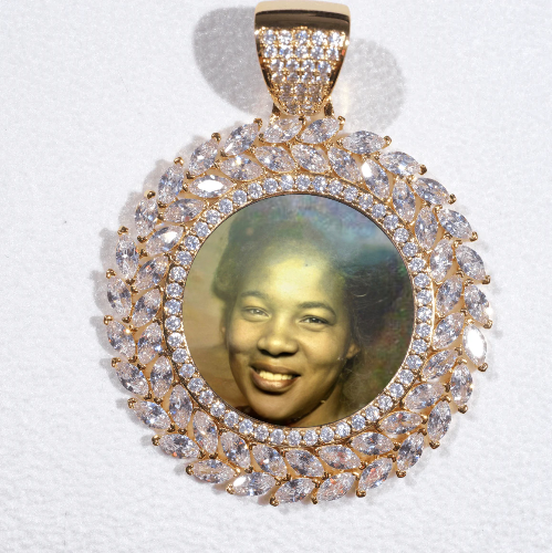 Large 3D Wheat Ear Custom Picture Pendant