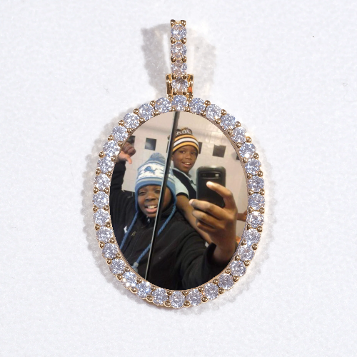 3D Oval Custom Picture Pendant