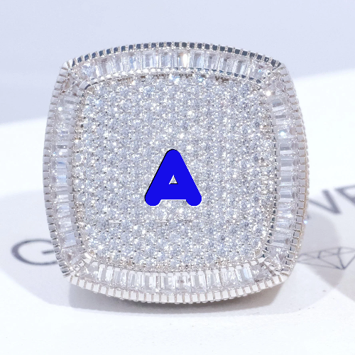 CUSTOM LETTER 3D ICED RING