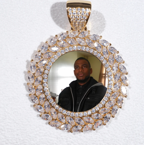 Large 3D Wheat Ear Custom Picture Pendant