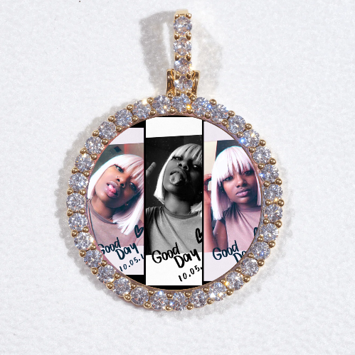 3D CIRCLE CUSTOM PICTURE PENDANT SMALL SIZE