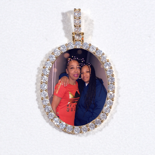 3D Oval Custom Picture Pendant