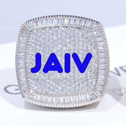 CUSTOM LETTER 3D ICED RING