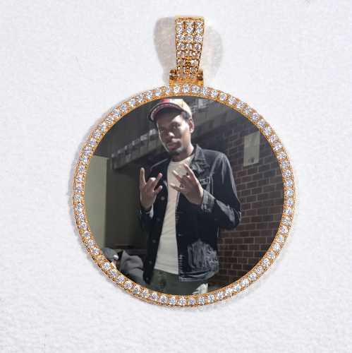 MEDIUM 3D CIRCLE CUSTOM PICTURE PENDANT