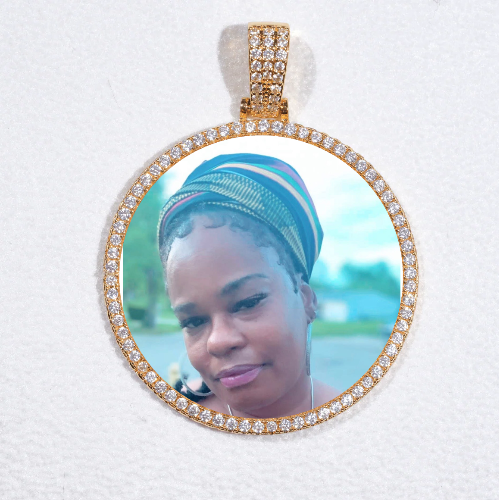 MEDIUM 3D CIRCLE CUSTOM PICTURE PENDANT