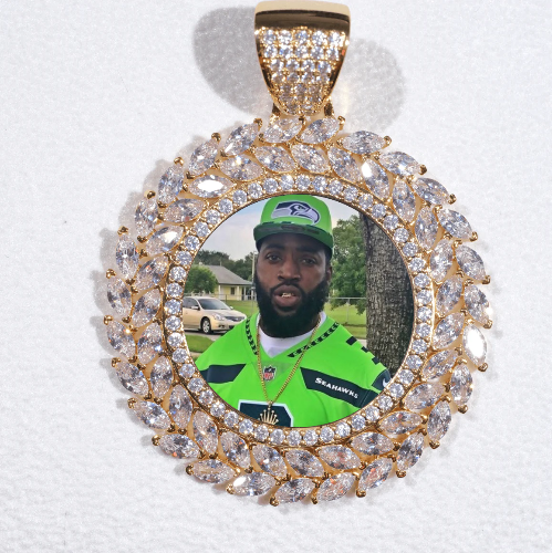 Large 3D Wheat Ear Custom Picture Pendant