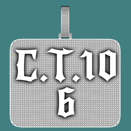 CUSTOM LETTER NECKLACE 3D BIG SQUARE