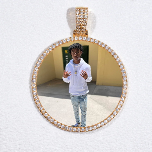 MEDIUM 3D CIRCLE CUSTOM PICTURE PENDANT