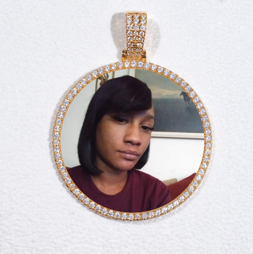 MEDIUM 3D CIRCLE CUSTOM PICTURE PENDANT