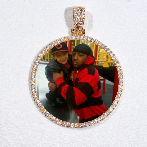 MEDIUM 3D CIRCLE CUSTOM PICTURE PENDANT