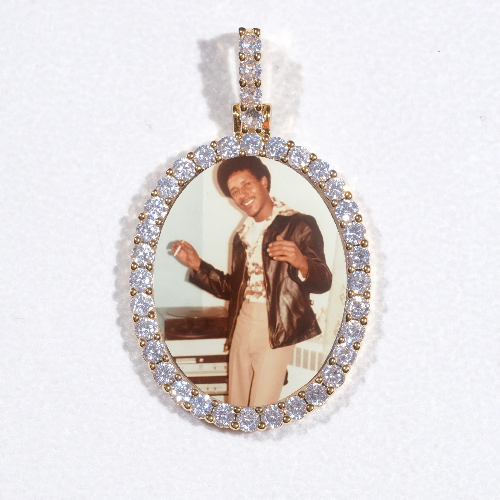 3D Oval Custom Picture Pendant