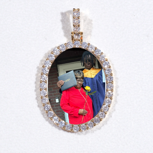 3D Oval Custom Picture Pendant