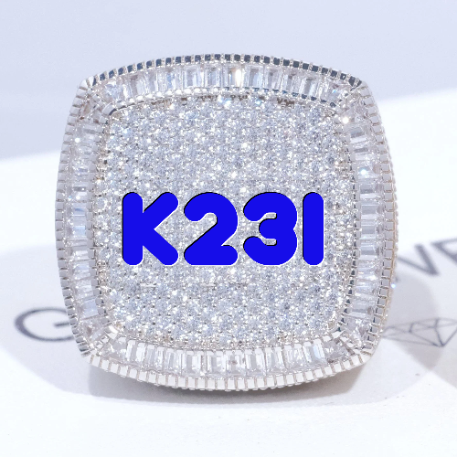 CUSTOM LETTER 3D ICED RING