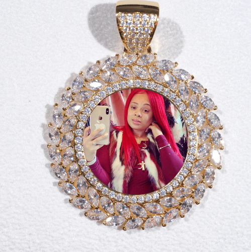 Large 3D Wheat Ear Custom Picture Pendant