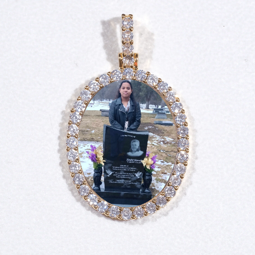 3D Oval Custom Picture Pendant