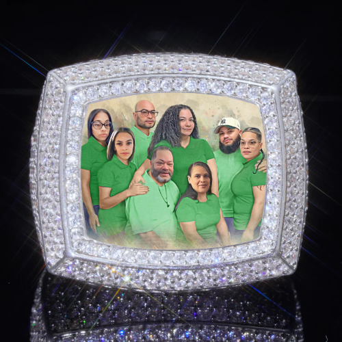 3D CUSTOM PICTURE ICED RING