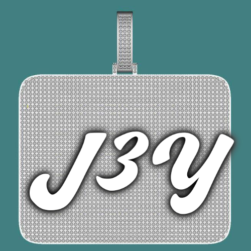 CUSTOM LETTER NECKLACE 3D BIG SQUARE