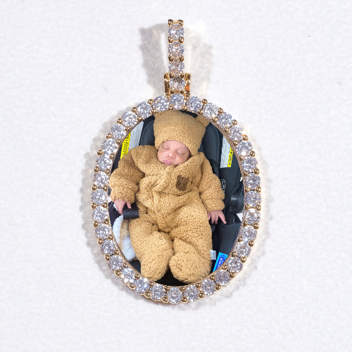 3D Oval Custom Picture Pendant