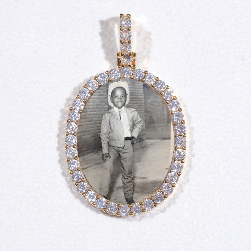 3D Oval Custom Picture Pendant