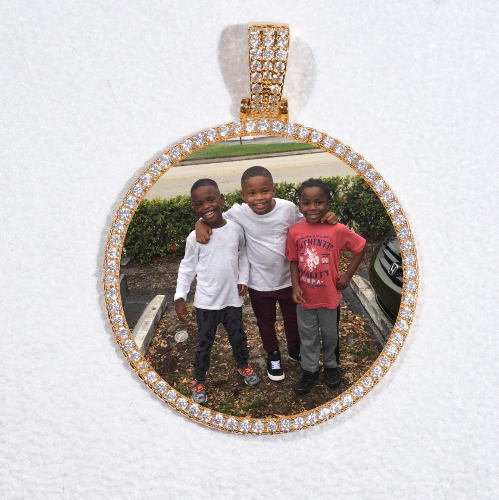 MEDIUM 3D CIRCLE CUSTOM PICTURE PENDANT