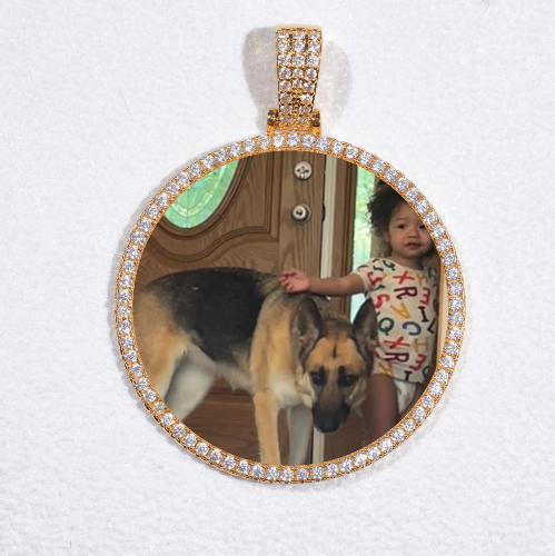 MEDIUM 3D CIRCLE CUSTOM PICTURE PENDANT