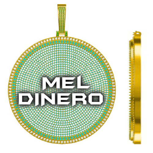 CUSTOM LETTER NECKLACE 3D BIG DISC