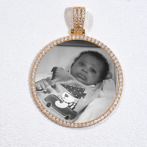 MEDIUM 3D CIRCLE CUSTOM PICTURE PENDANT