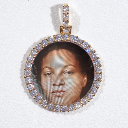 3D CIRCLE CUSTOM PICTURE PENDANT SMALL SIZE