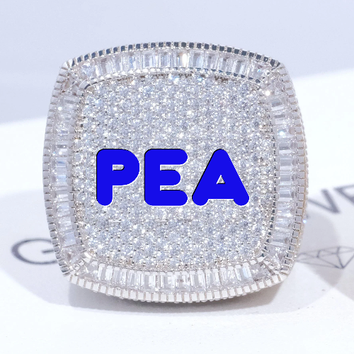 CUSTOM LETTER 3D ICED RING