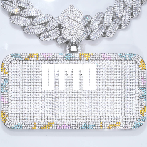 CUSTOM LETTER NECKLACE 3D COLORFUL SQUARE