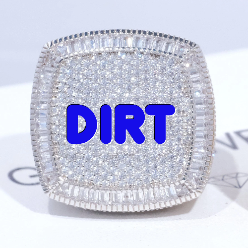CUSTOM LETTER 3D ICED RING