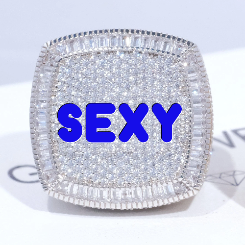 CUSTOM LETTER 3D ICED RING