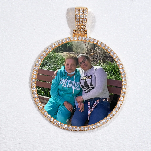 MEDIUM 3D CIRCLE CUSTOM PICTURE PENDANT