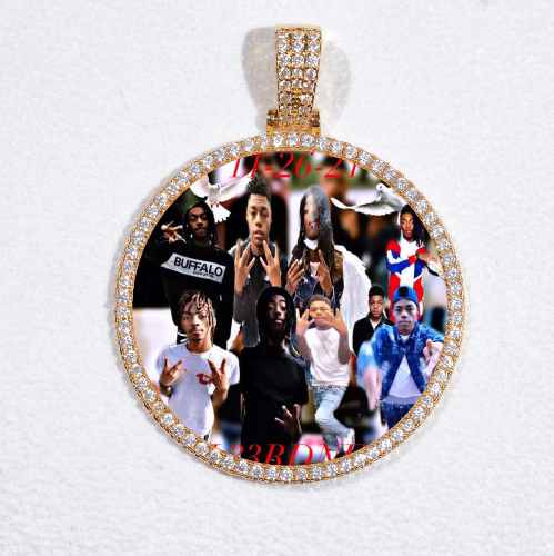 MEDIUM 3D CIRCLE CUSTOM PICTURE PENDANT