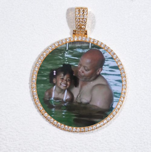 MEDIUM 3D CIRCLE CUSTOM PICTURE PENDANT