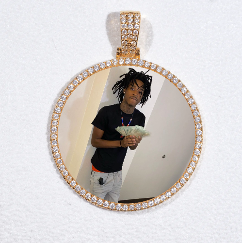 MEDIUM 3D CIRCLE CUSTOM PICTURE PENDANT