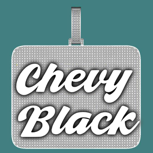 CUSTOM LETTER NECKLACE 3D BIG SQUARE
