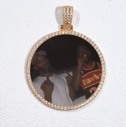 MEDIUM 3D CIRCLE CUSTOM PICTURE PENDANT