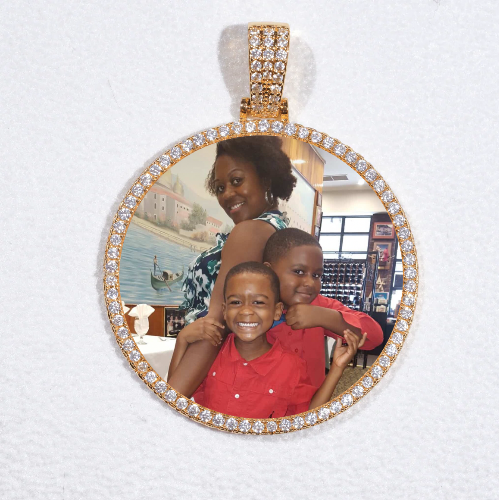 MEDIUM 3D CIRCLE CUSTOM PICTURE PENDANT