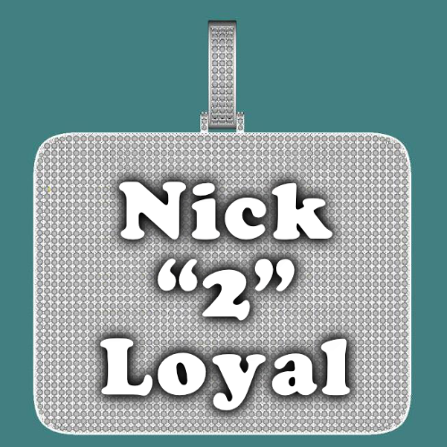 CUSTOM LETTER NECKLACE 3D BIG SQUARE