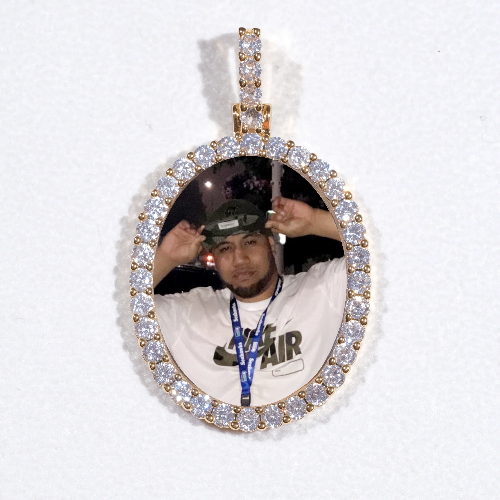 3D Oval Custom Picture Pendant