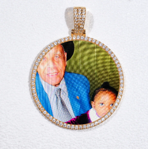 MEDIUM 3D CIRCLE CUSTOM PICTURE PENDANT