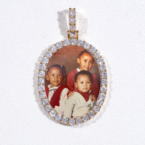 3D Oval Custom Picture Pendant