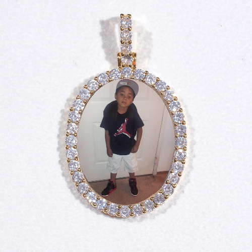 3D Oval Custom Picture Pendant