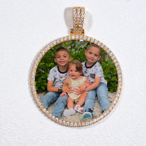 MEDIUM 3D CIRCLE CUSTOM PICTURE PENDANT