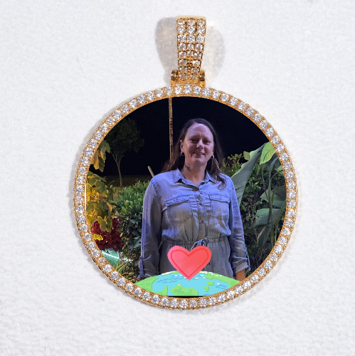 MEDIUM 3D CIRCLE CUSTOM PICTURE PENDANT