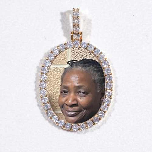 3D Oval Custom Picture Pendant