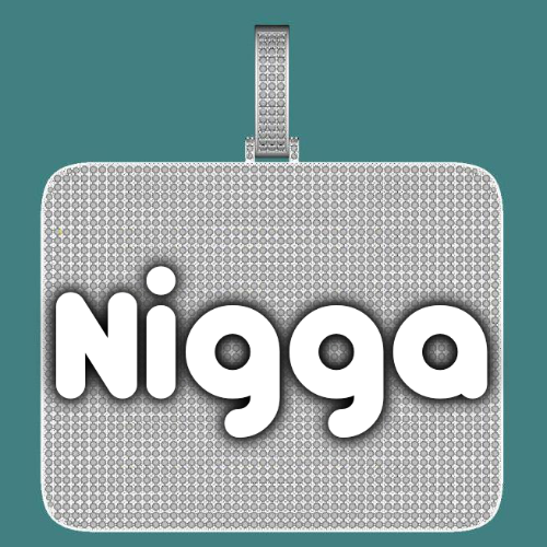 CUSTOM LETTER NECKLACE 3D BIG SQUARE