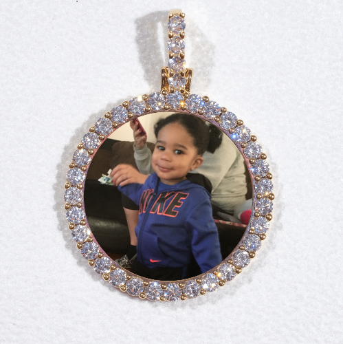 3D CIRCLE CUSTOM PICTURE PENDANT SMALL SIZE